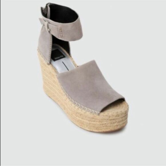 Dolce Vita Straw Otto Suede Ankle Strap Platform Wedge Espadrilles Sandal 9.5 - Picture 2 of 12